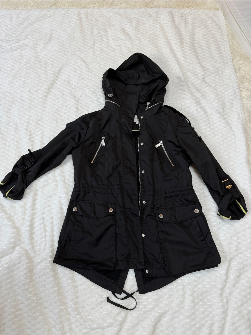 BCBGeneration Black Hooded Utility Anorak
